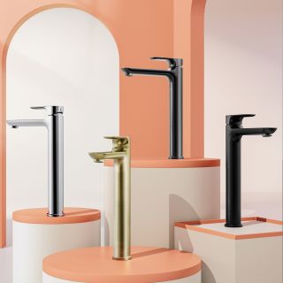 Высокий смеситель для раковины Raglo R03.15.09 графит